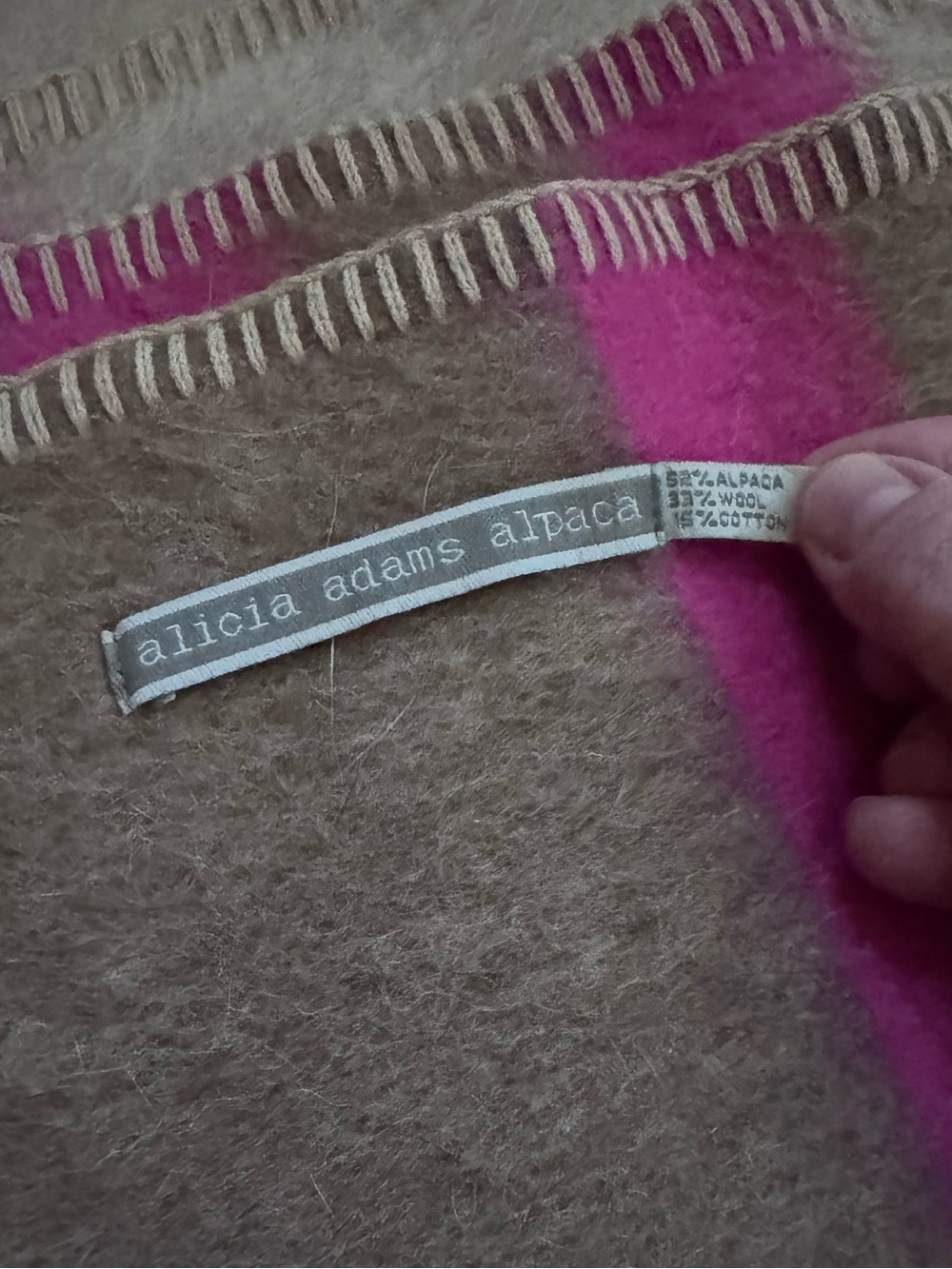 Alicia Adams alpaca blanket, 54x70, EUC - Picture 3 of 3